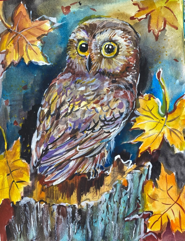 Fall of the leaves by artist Anastasia Shimanskaya